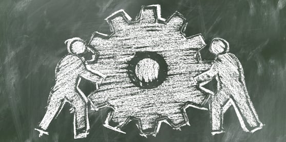 Change Management Tools for RCM Automation Control Chalk-Drawing-People-Gear-Representing-Change-Management